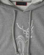 Reitmayer Sweatshirt hoodie with deer print (Gray)