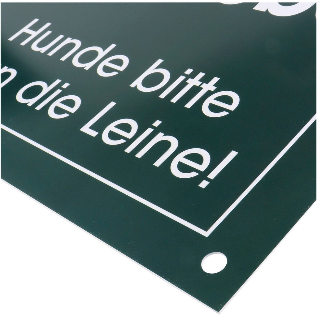 Waidgerechte Jagd Please keep dogs on a leash sign – pack of 4