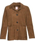 Brigitte von Schönfels Leather shirt jacket (Brown)