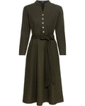 Luis Steindl Jersey dress with button placket (Olive)