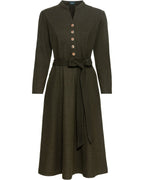 Luis Steindl Jersey dress with button placket (Olive)