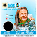 Krüger Druck + Verlag Shot plasters – 1,000 pieces (Ø 19 mm – Black)