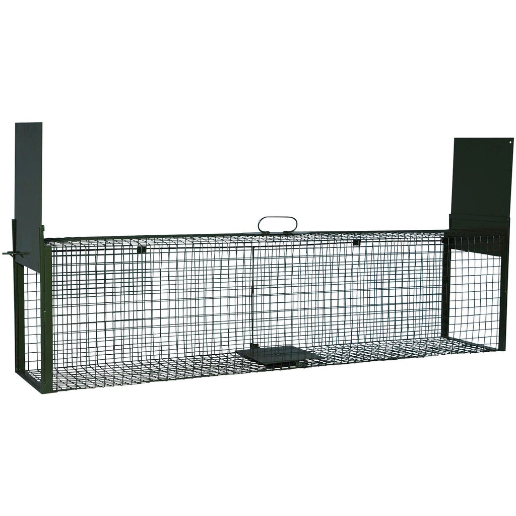 Live catch trap – two trap doors ((LxWxH): approx. 150x30.5x38 cm, weight: 12.5 kg)