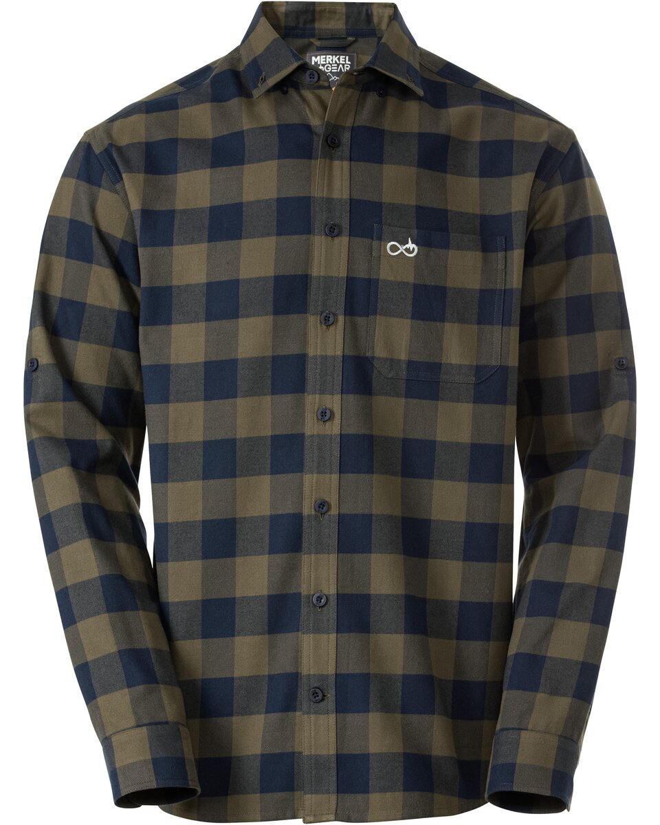 Merkel Gear Experience Check Shirt (Blue/Olive)