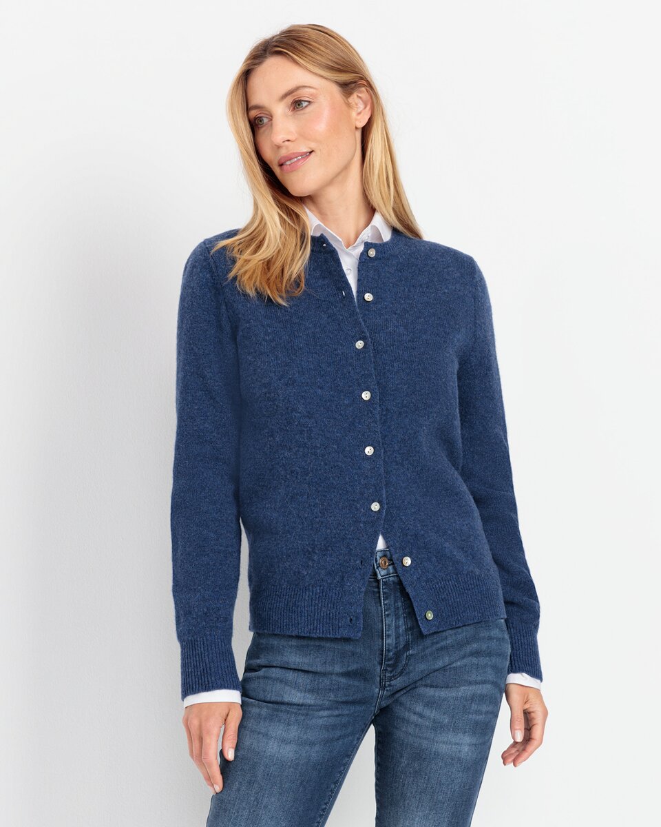 Highmoor Lambswool cardigan (Blue)
