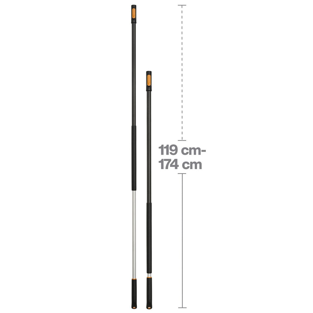 Fiskars OneClick telescopic handle (Size M – Handle length 119–179 cm – Weight approx. 600 g)