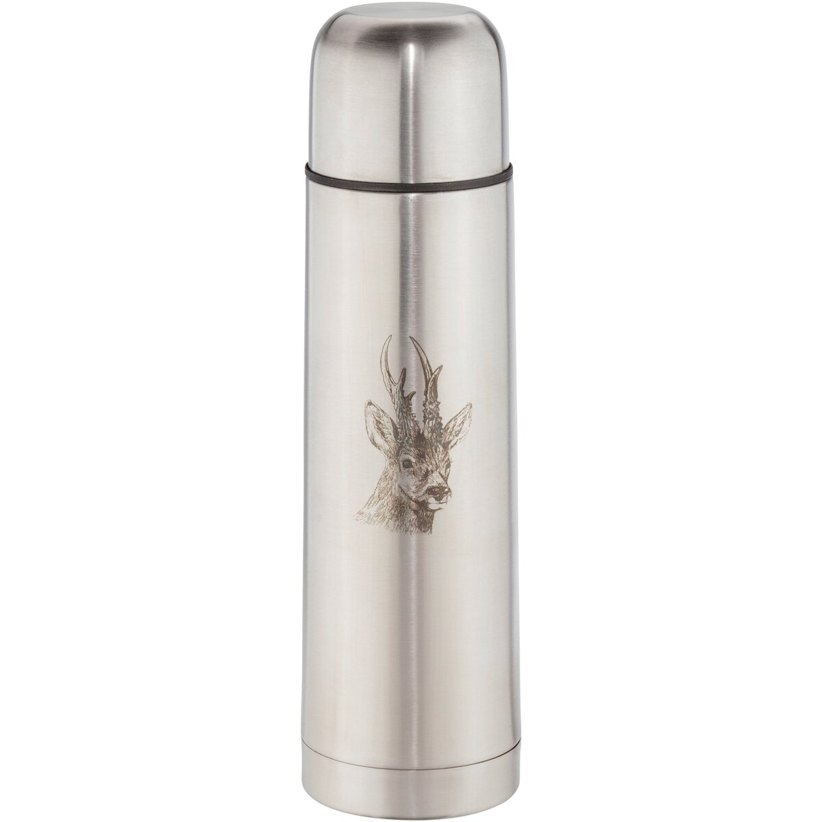 BEIER Stainless steel insulated bottle with animal motif, 700 ml (Roebuck)