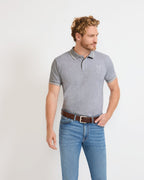 Reitmayer Piqué polo shirt with deer (Gray melange)