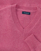 Highmoor V-neck sweater made of lambswool (Pink)
