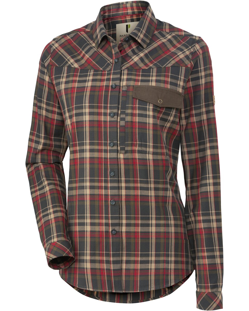 Parforce Hunting blouse Sophistica (Olive/red checkered)