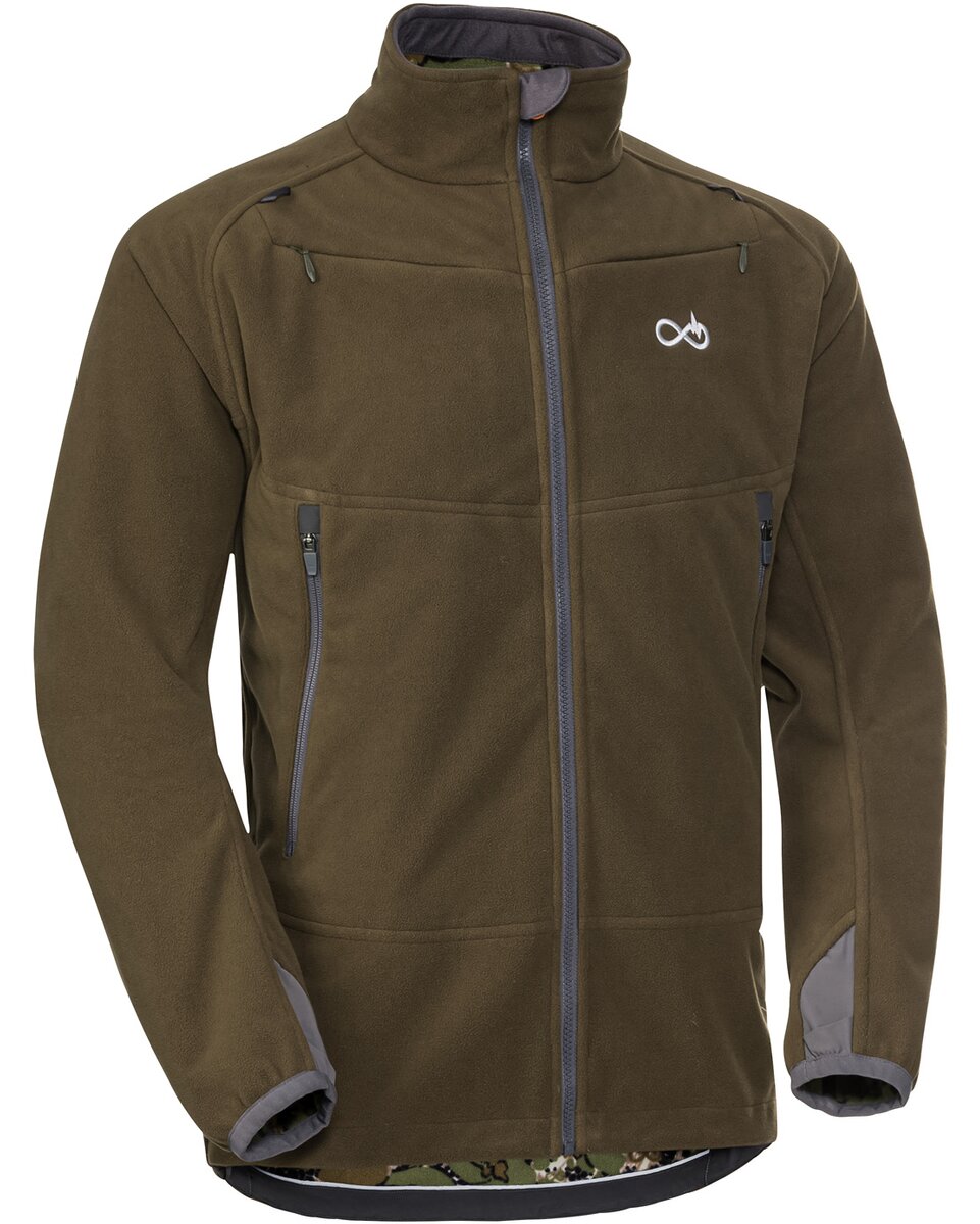 Merkel Gear HELIX Infinity Forest reversible jacket (Solid Olive/Camo Infinity Forest)