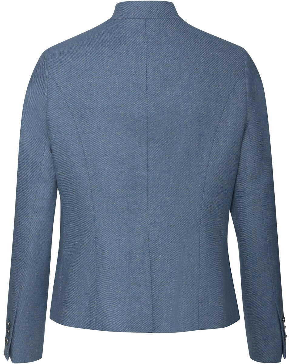 Luis Steindl Tweed stand-up collar jacket (Blue)