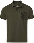 Parforce polo shirt breast pocket forest animals (Olive/Black)