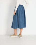 Reitmayer Linen skirt with drawstring (Blue)