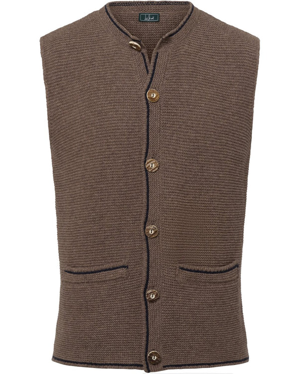 Luis Steindl Left-left knitted vest (Brown)