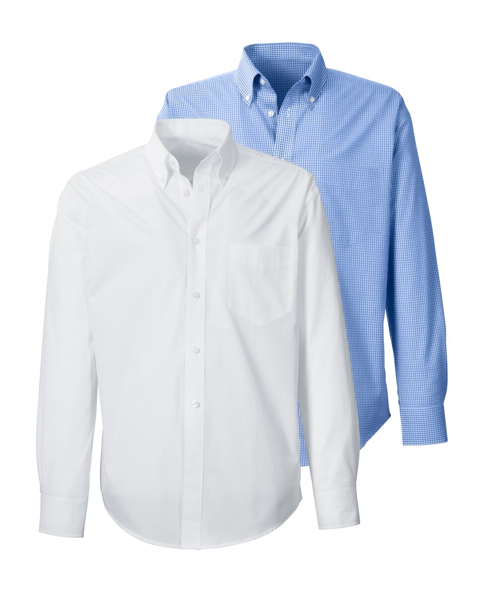Highmoor Shirt double pack (Blue/white+white plain)