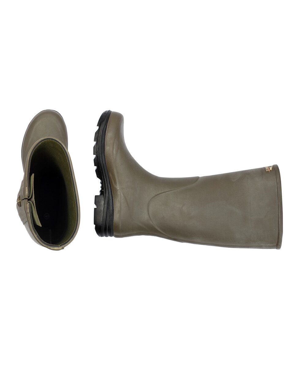 Parforce Rubber boots with zip and neoprene lining (Green)