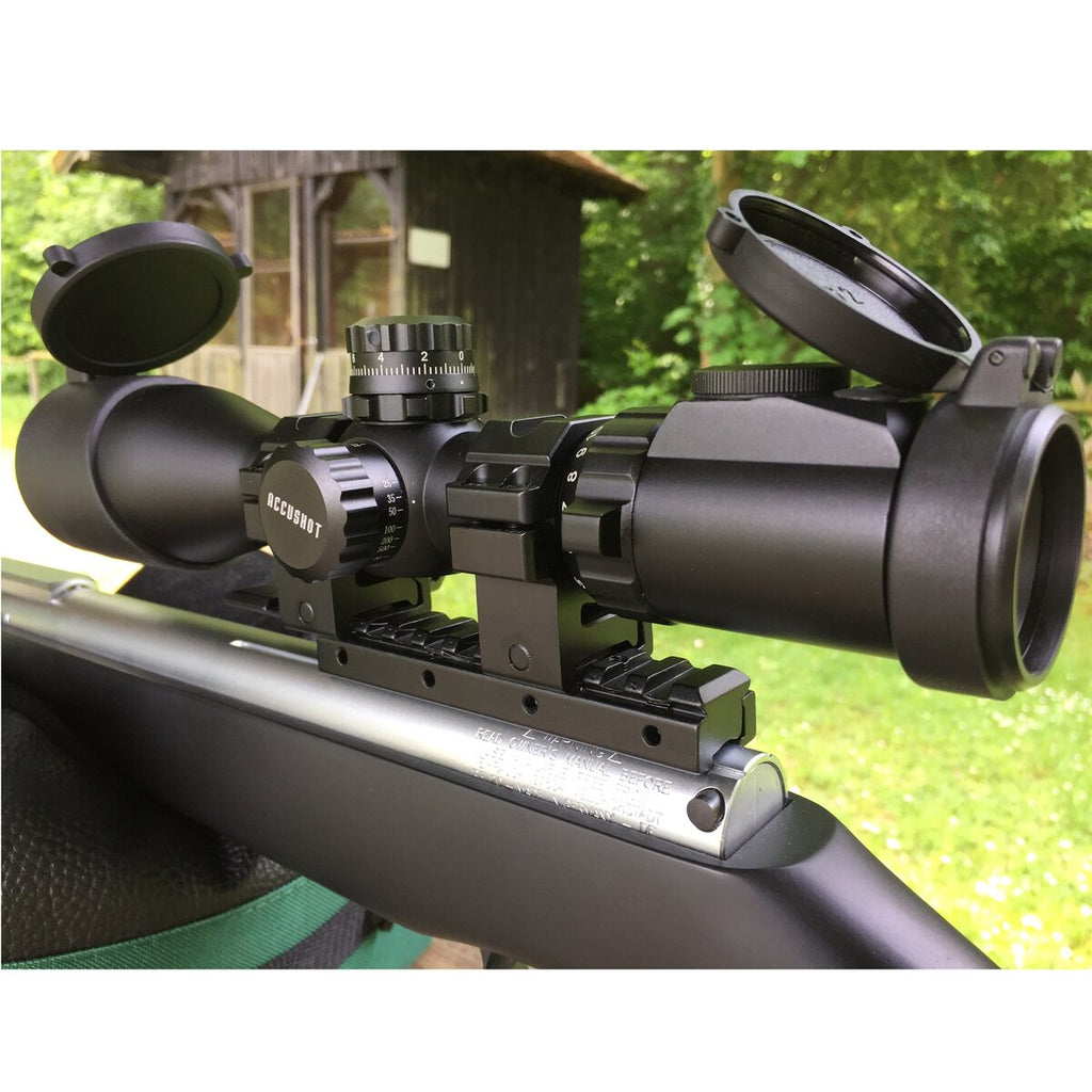 UTG Accushot compact 3-12x44 rifle scope (Reticle Mill-Dot)