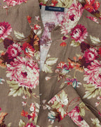 Highmoor Linen blouse (Taupe/pink)
