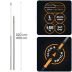 Fiskars OneClick telescopic handle (Size L – Handle length 219–404 cm – Weight approx. 1,550 g)