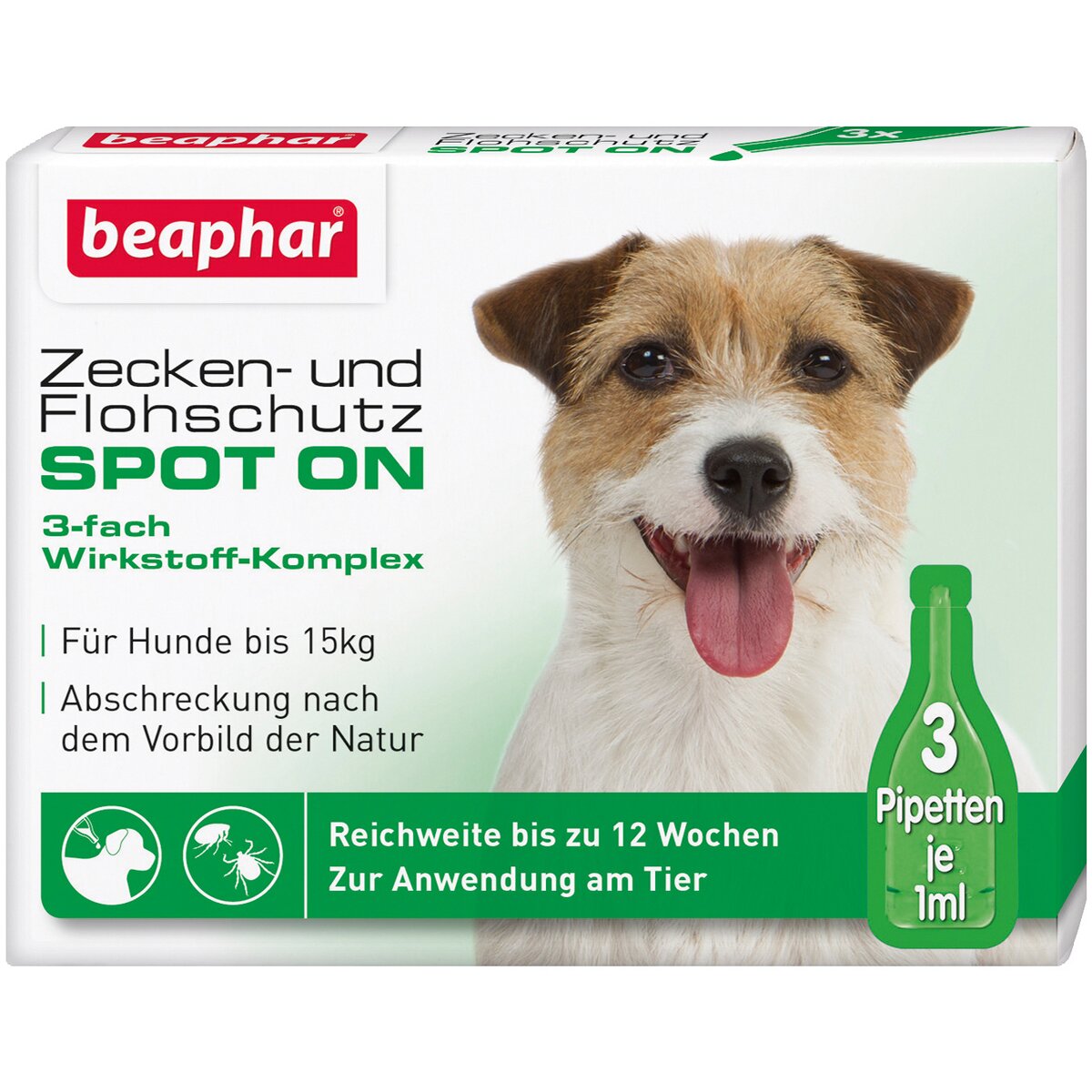 Beaphar Tick and flea protection SPOT ON (For small dogs up to 15 kg (3x 1 ml)) 0,003 l