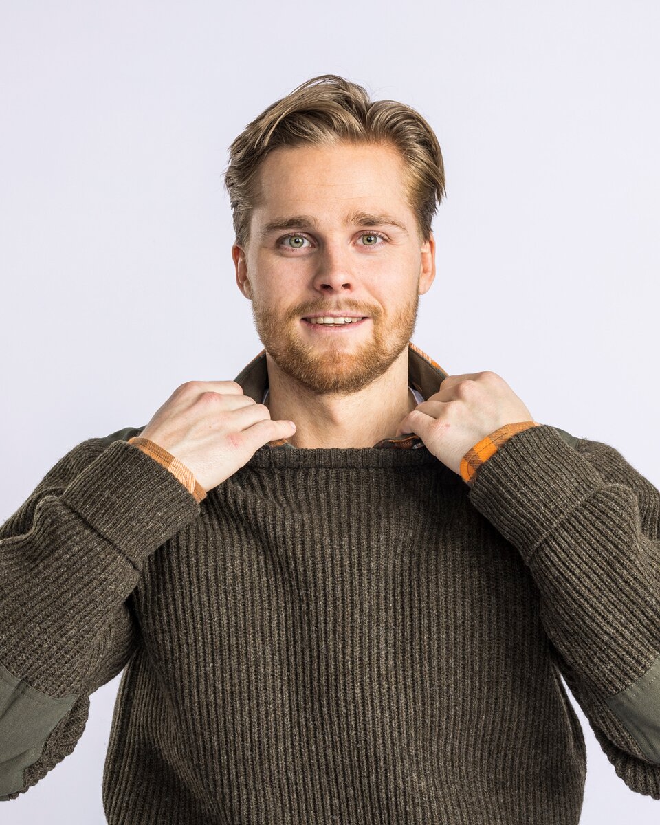 Pinewood Round neck sweater Lapland Rough (Moss Green)