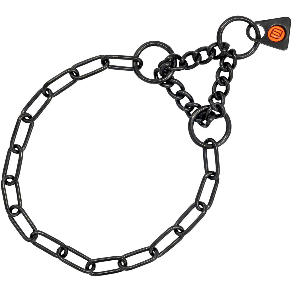 Sprenger Necklace with tension limiter – long links (Black - 34cm)