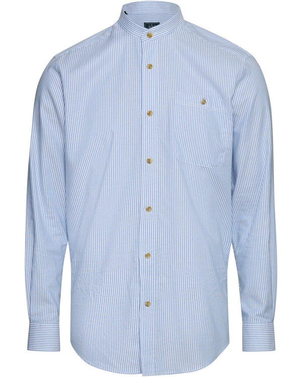 Luis Steindl Oxford shirt with stand-up collar (Blue White)