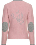Reitmayer Left cardigan with deer embroidery (Rose/grey)
