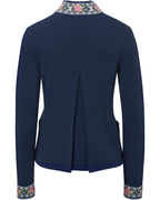 Reitmayer Cardigan with jacquard pattern (Blue)