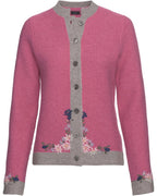 Luis Steindl Left cardigan with flowers (Rose/Gray)