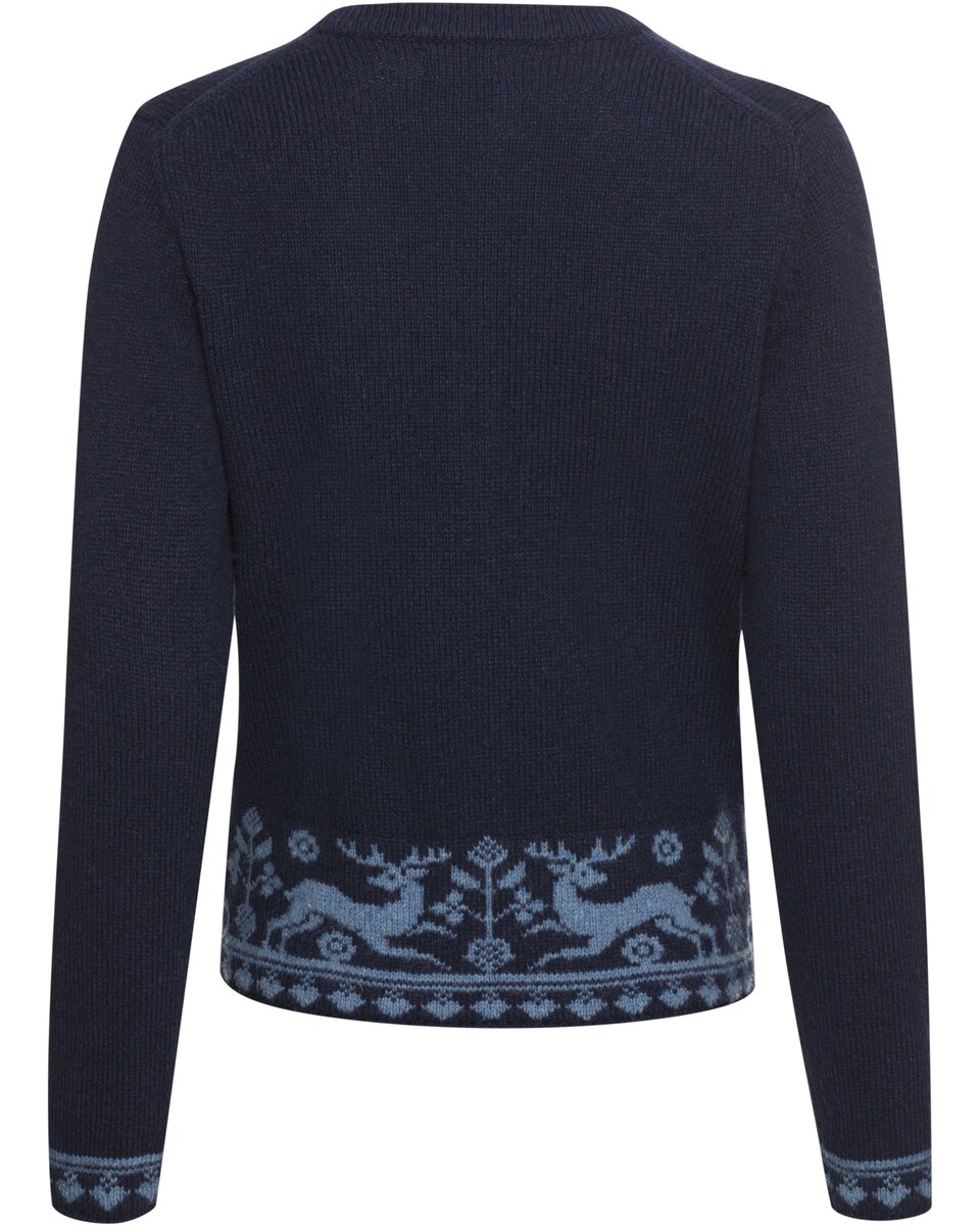 Luis Steindl Cardigan with jacquard pattern (Dark blue)