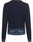 Luis Steindl Cardigan with jacquard pattern (Dark blue)
