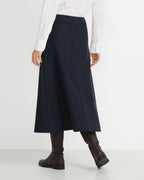Highmoor Flared tweed skirt (Marine)