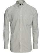 Highmoor Set: V-neck sweater & checked shirt (Green)