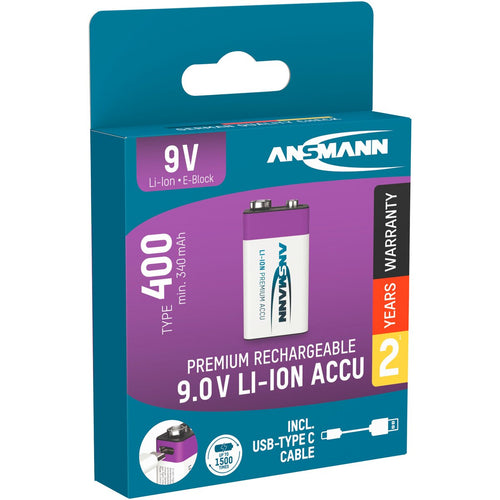 Ansmann Battery Li-Ion 9V E-Block – 1 piece