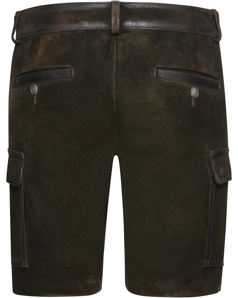 Reitmayer Short cargo leather pants (Dark brown)