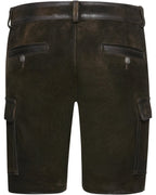 Reitmayer Short cargo leather pants (Dark brown)
