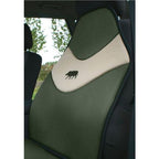 Seat protector with pig motif