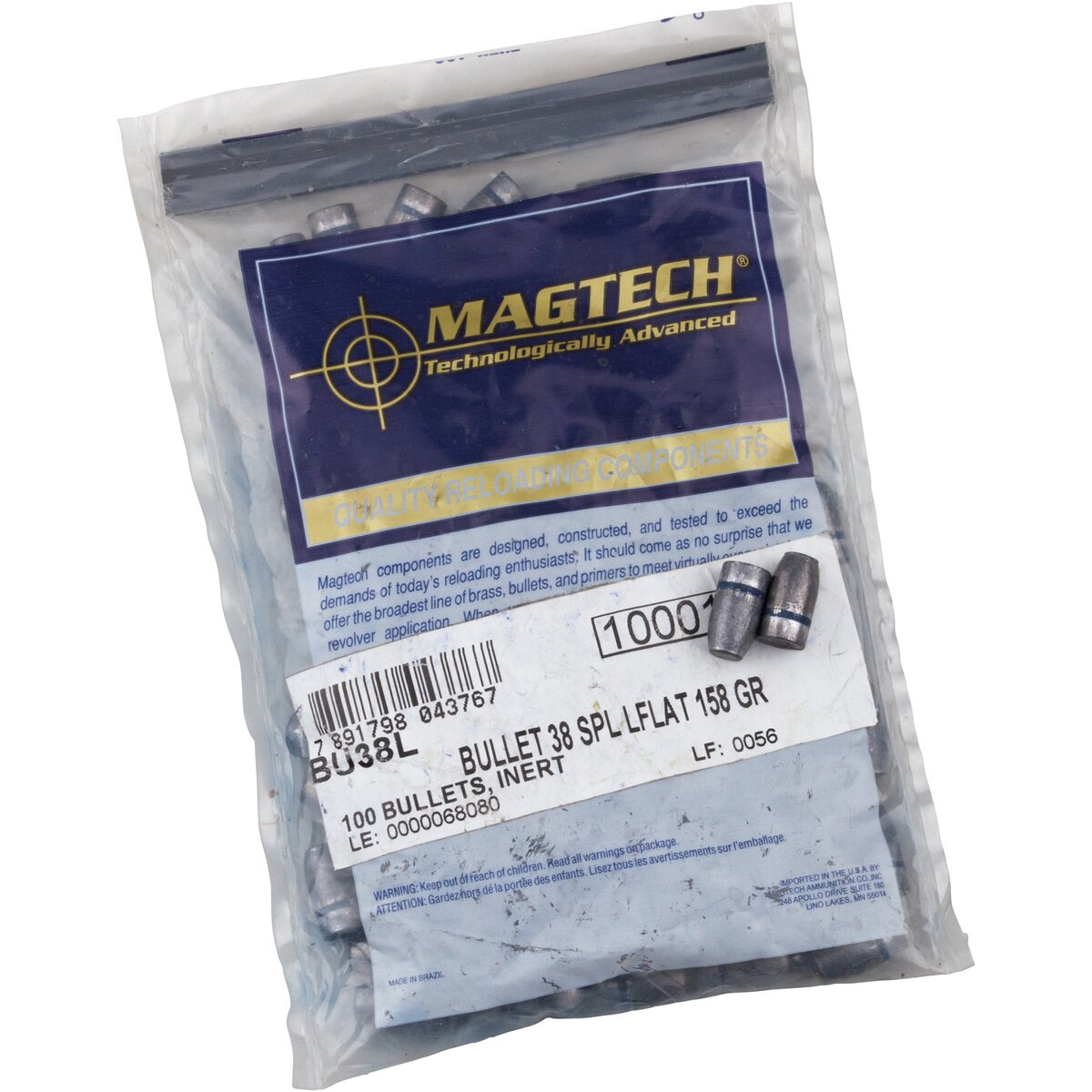 Magtech Bullets .357 9.6g/148grs. FK (Caliber .357 (.38)) — Pack of 100 pcs