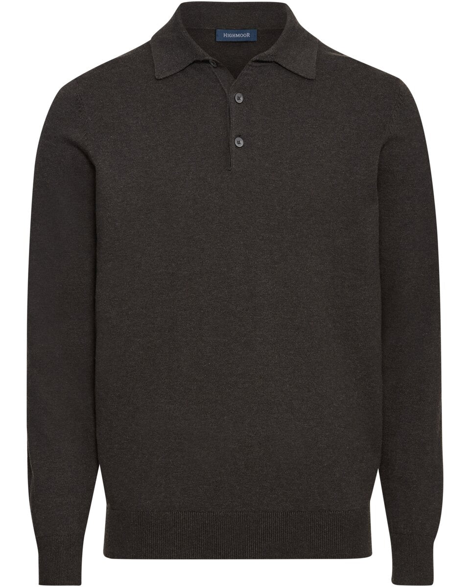 Highmoor polo sweater (Dark Khaki)