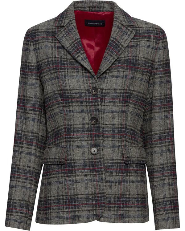 Highmoor Check blazer (Grey/Blue/Red)
