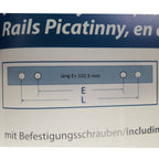 Sabatti Picatinny rail 0MOA (Long E=102.5mm)