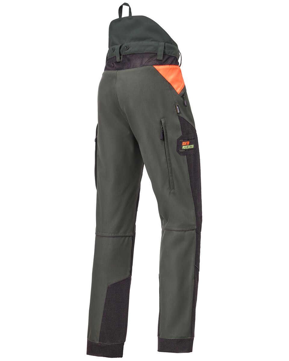 Parforce Women's sow protection trousers Hatz-Watz Waterproof (Olive/signal orange)