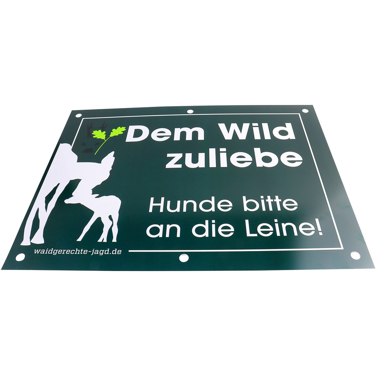 Waidgerechte Jagd Please keep dogs on a leash sign – pack of 4