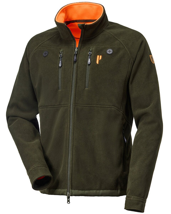 Parforce Reversible fleece jacket Reverse Pro (Olive/signal orange)