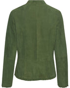 Reitmayer Leather jacket with ruffles (Green)