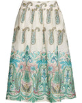 Brigitte von Schönfels Paisley skirt (White/Turquoise)