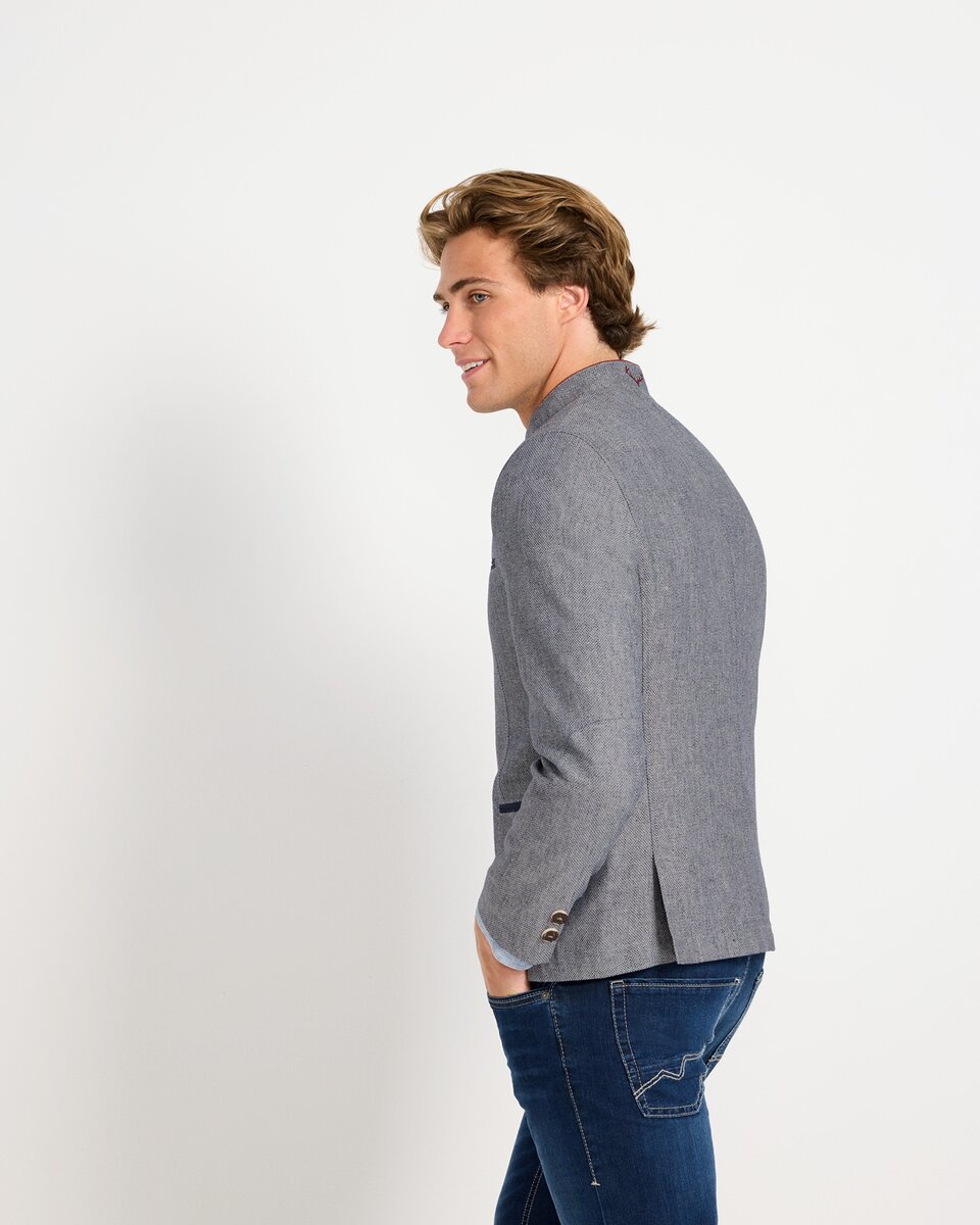 Reitmayer Jacket with embroidery (Grey/Blue)