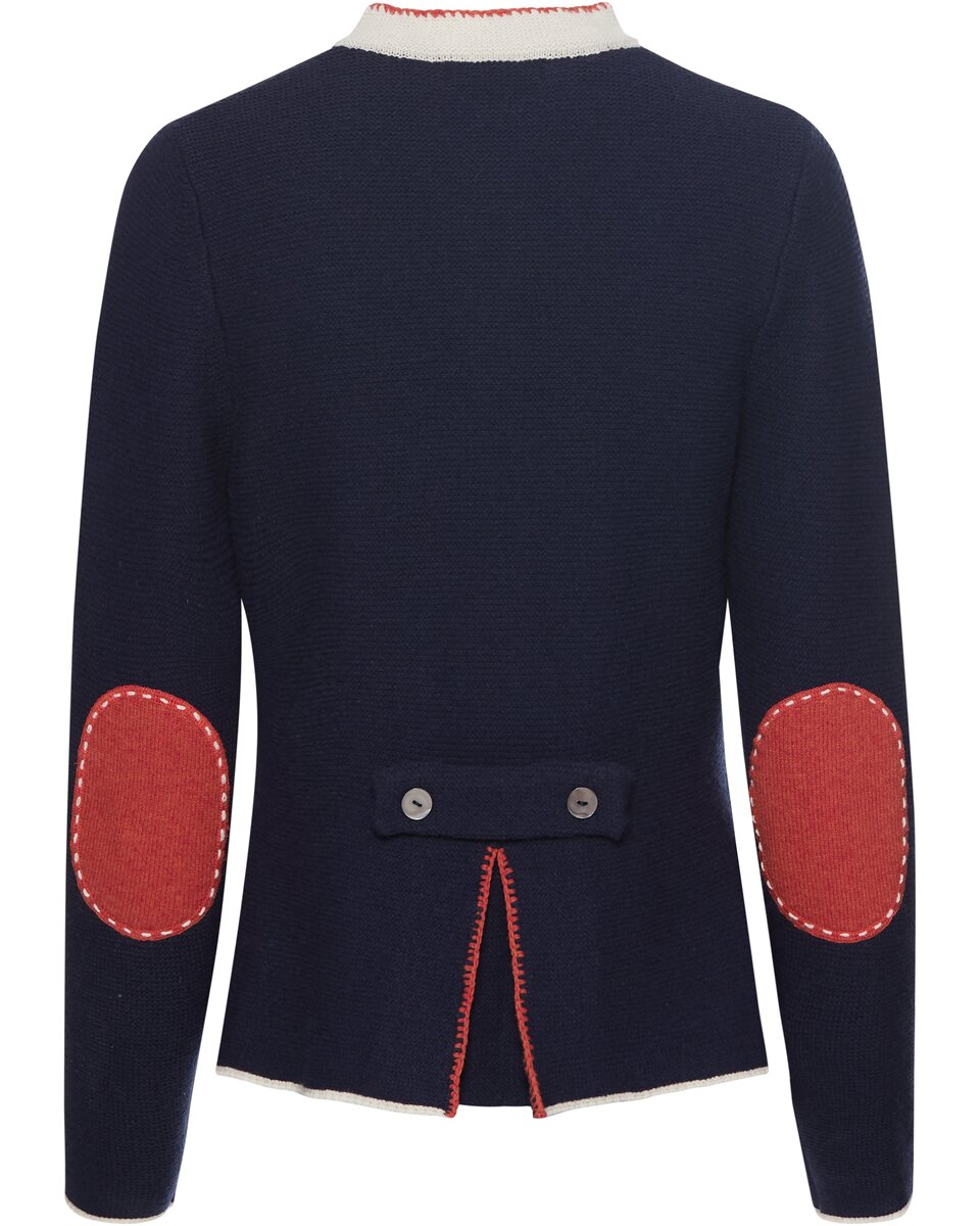 Reitmayer Cardigan with back pleat (Navy/Orange)